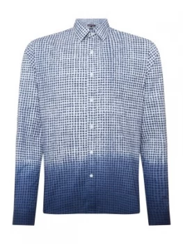Image of Mens Michael Kors Dip Dye Check Blue