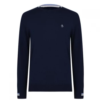 Image of Original Penguin Saddle Shoulder Jumper Mens - Peacoat Navy