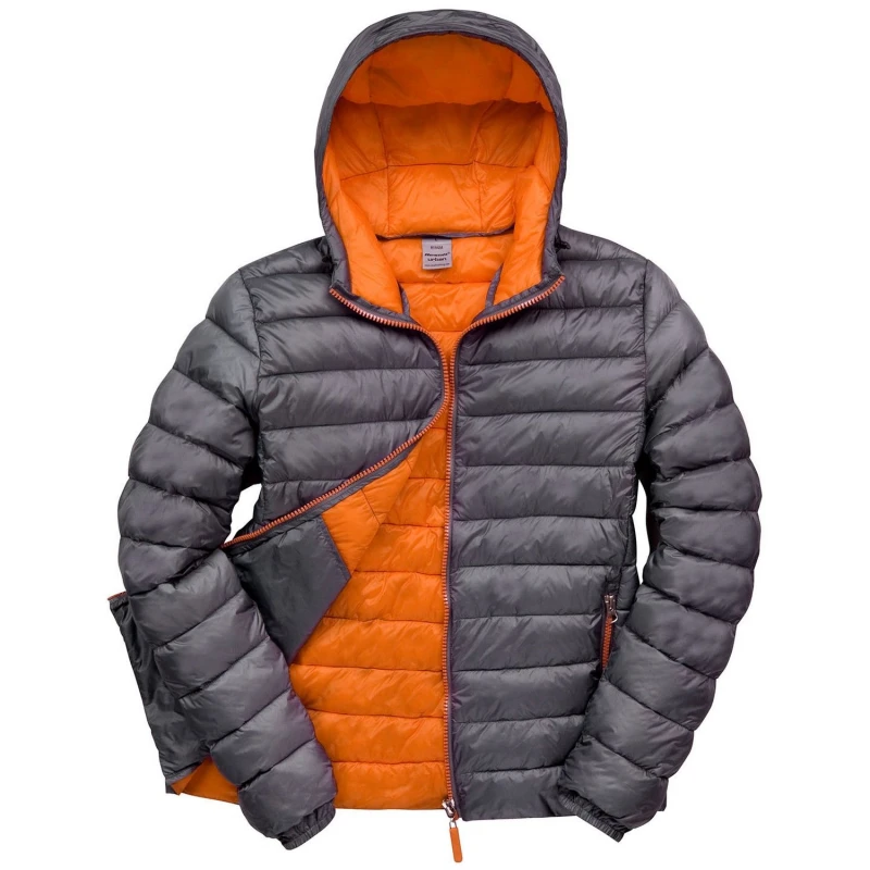 Image of Result Result Men Snow Bird Hooded Jacket in Mid Grey Size: Medium Mid Grey M Male 5063527318565