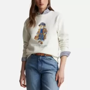 Image of Polo Ralph Lauren Prep Bear Cotton-Blend Jersey Sweatshirt - M