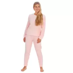 Image of Forever Dreaming Womens/Ladies Shimmer Finish Flannel Pyjamas (L) (Pink)