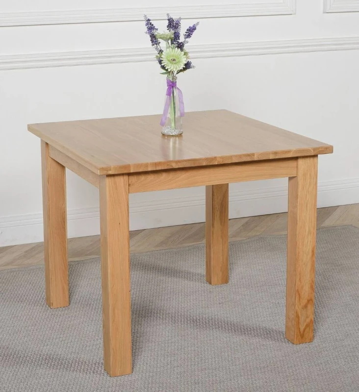 Image of Thats Furniture Oslo 90cm Small Square Dining Table in Light Oak Light Oak Unisex