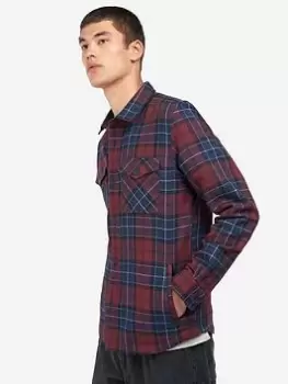 Image of Barbour Cannich Check Overshirt, Red, Size S, Men