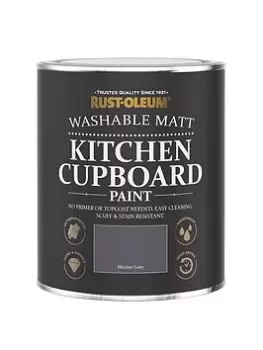 Image of Rust-Oleum Kitchen Cupboard Paint Marine Grey 750Ml