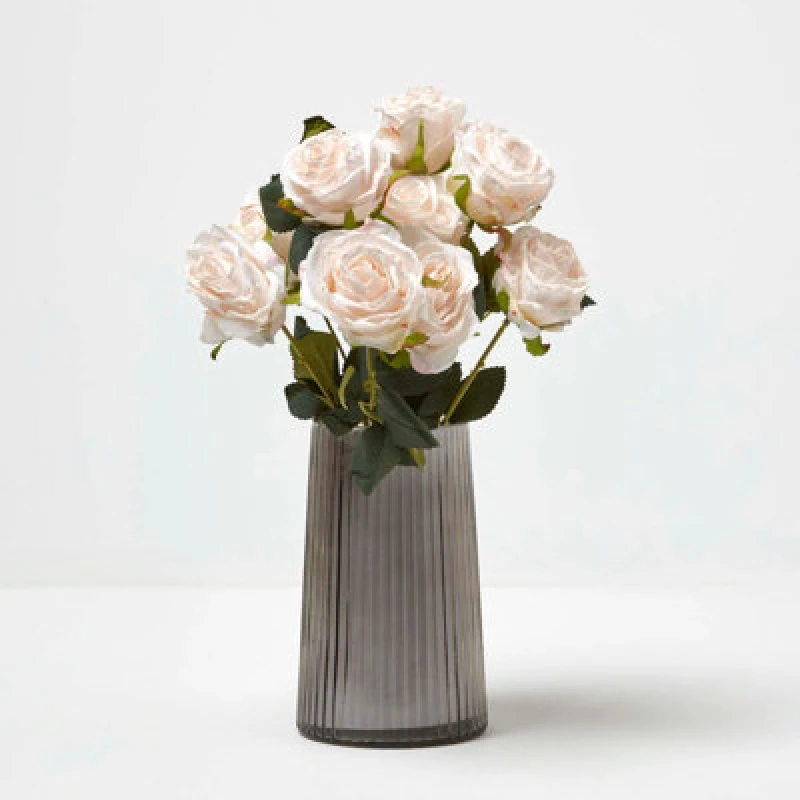 Image of Homescapes Artificial Bouquet of Roses Natural