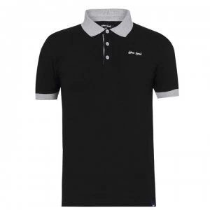 Image of Gio Goi Crest Polo Shirt - Black