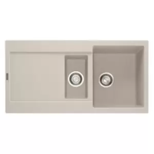 Image of 1.5 Bowl Inset Coffee Composite Kitchen Sink with Reversible Drainer -Franke Maris MRG 651