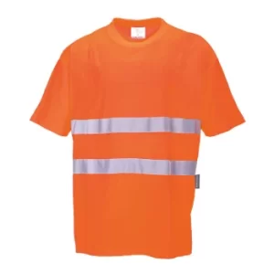 Image of Hi Viz Mens Class 2 Cotton Comfort T Shirt Orange M