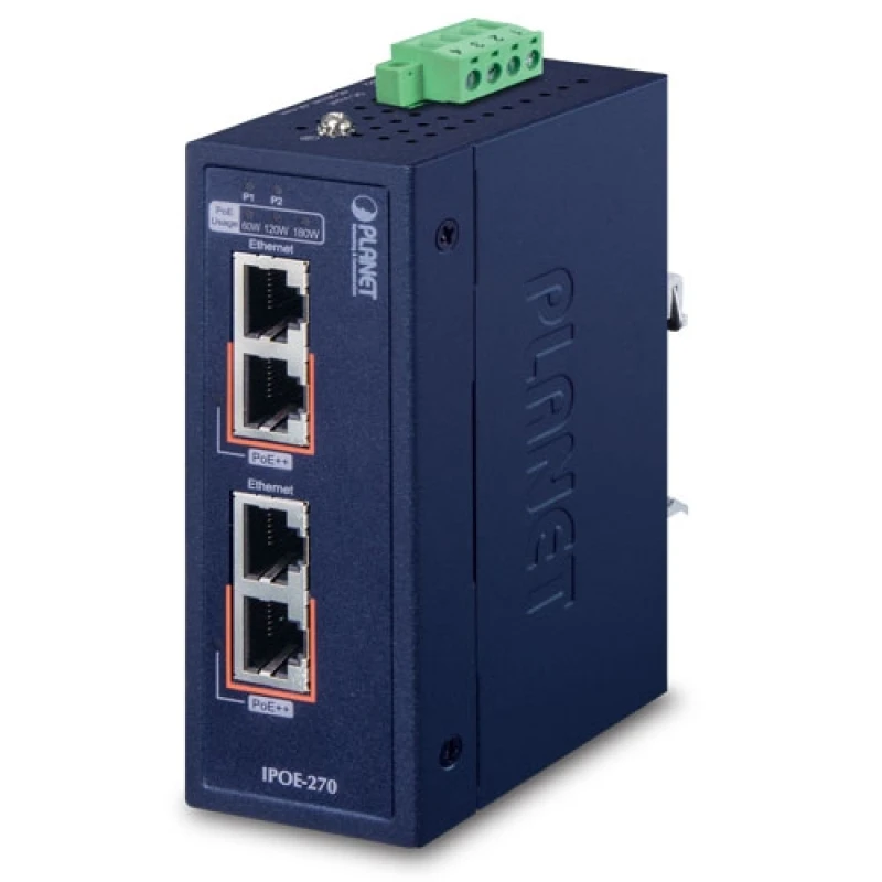 Image of PLANET IPOE-270 network switch Power over Ethernet (PoE) Blue