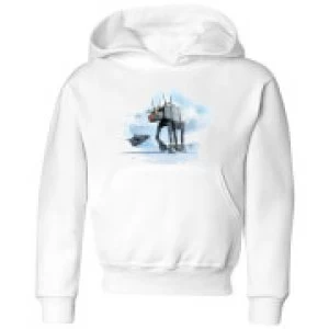 Image of Star Wars AT-AT Reindeer Kids Christmas Hoodie - White - 9-10 Years