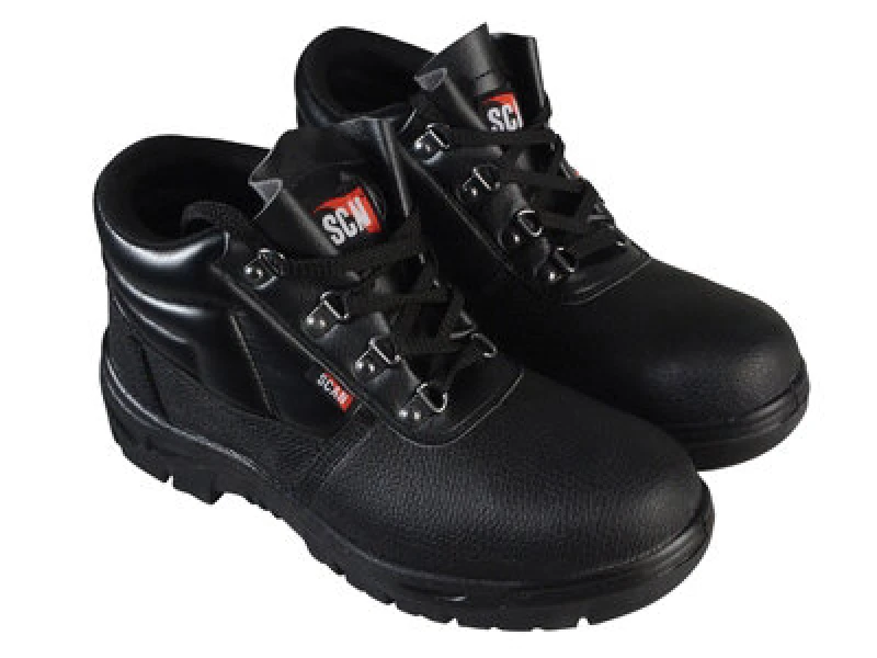 Image of Scan Jc-B917 4 D-Ring Chukka Safety Boots Black UK 4 Eur 37 Scafwchuk4