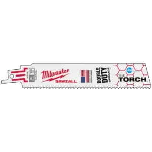Image of Milwaukee Heavy Duty TORCH Ice Demolition Reciprocating Saw Blade 150mm Pack of 5