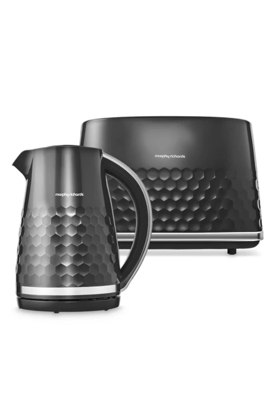 Image of Morphy Richards Hive Kettle and Toaster Set in Black One Size Unisex 5056765430144