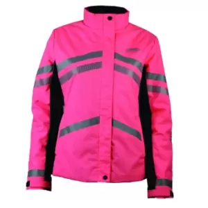 Image of Weatherbeeta Unisex Adult Reflective Heavyweight Waterproof Jacket (M) (Hi Vis Pink)