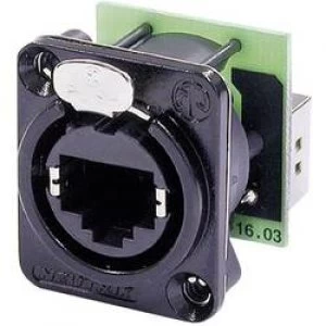 Image of Neutrik NE8FDP B NE8FDP B RJ45 Data Plug Connector EtherCon D Series RJ45 Socket straight Black