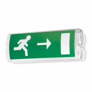 Image of JCC Aluminium Emergency Exit Box Bulkhead Up Legend for JC50303 - JC50314