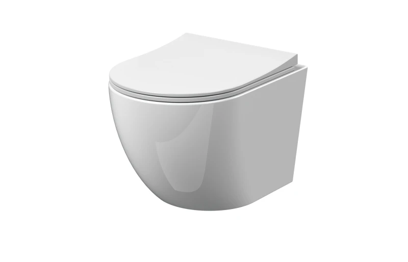 Image of Balterley Wall Hung Toilet Pan & Soft Close Sandwich Seat 360mm x 360mm x 482mm in White White Unisex