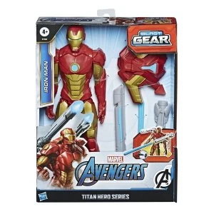 Image of Avengers Titan Hero Series Blast Gear Iron Man Action Figure