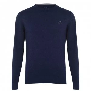 Image of Gant Cotton Crew Jumper - Denim 902