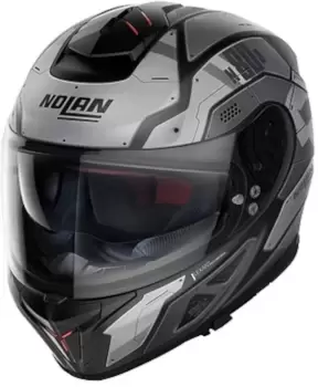 Image of Nolan N80-8 Starscream N-Com Helmet, black-grey Size M black-grey, Size M