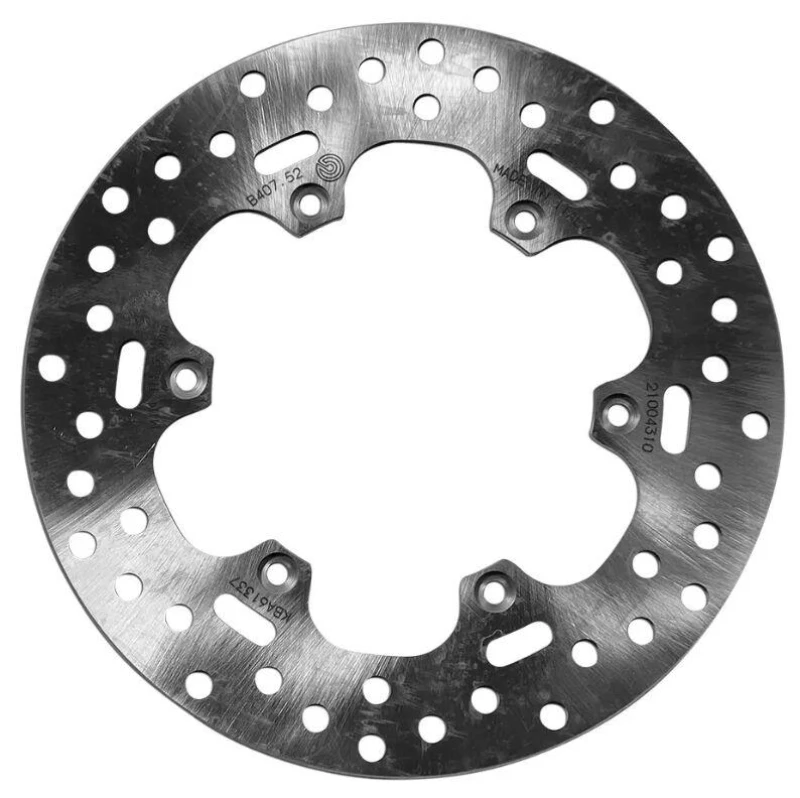 Image of BREMBO 68B40752 Brake disc PRIME - Serie-Oro - Fixed Disc Rear, Perforated Brake Disc (82)