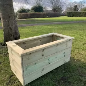 Image of Hawthorn Rectangular Planter, Wood