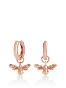 Image of Olivia Burton Lucky Bee Huggie Hoop Rose Gold