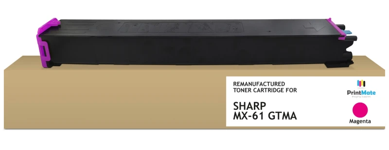 Image of PrintMate Sharp MX-61 GTMA. remanufactured toner. Magenta 24000p