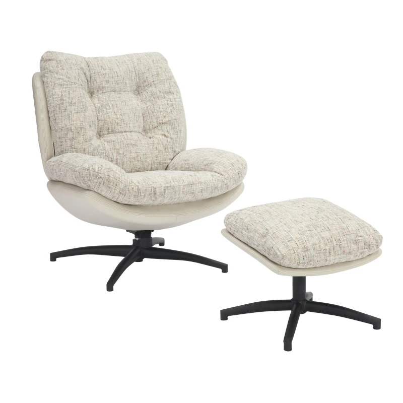 Image of Shankar Clam Lounge Chair Cream unisex 94x95x78cm