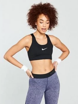 Image of Nike Training Medium Control Swoosh Bra Black Size M Women