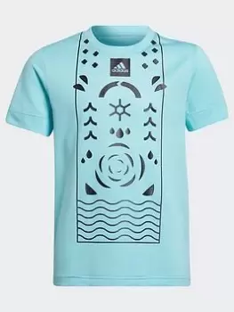 Image of Boys, adidas Club Tennis Tee, Light Green, Size 11-12 Years