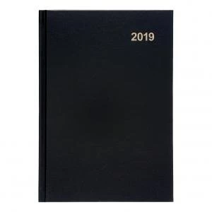Image of Office 2019 Diary 2 Days To a Page A5 Black 941118