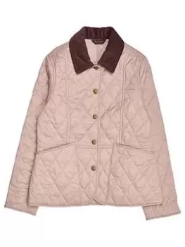 Image of Barbour Girls Liddesdale Quilt Jacket - Gardenia, Light Pink, Size 6-7 Years, Women