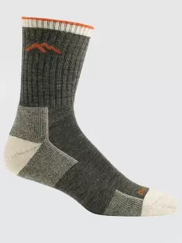 Image of Darn Tough 1466 Hiker Micro Crew Cushion Mens Socks - Olive