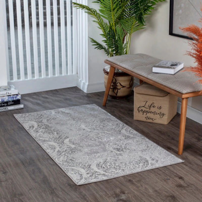 Image of Livabliss Vintage Oriental Boho Beige/white Ingrid Area Rug 80 X 150 Cm - Easy Care, Non Shedding, Ideal For Living Room & Bedroom