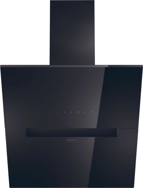 Image of Haier I-Link HADG6CBS4BWIFI WiFi Connected 60cm Angled Chimney Cooker Hood - Black
