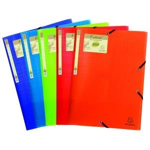 Image of Exacompta Forever Elasticated 3 Flap Folder Assorted Pack of 15