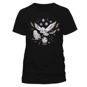 Image of Harry Potter Hedwig Magical Xmas Unisex T-Shirt Medium