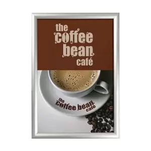 Image of A3 Snapframe silver - Anti-glare PVC cover, Supplied with wall fixings