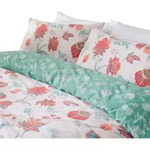 Image of Furn Amreli Duvet Cover Set (King) (Coral) - Coral