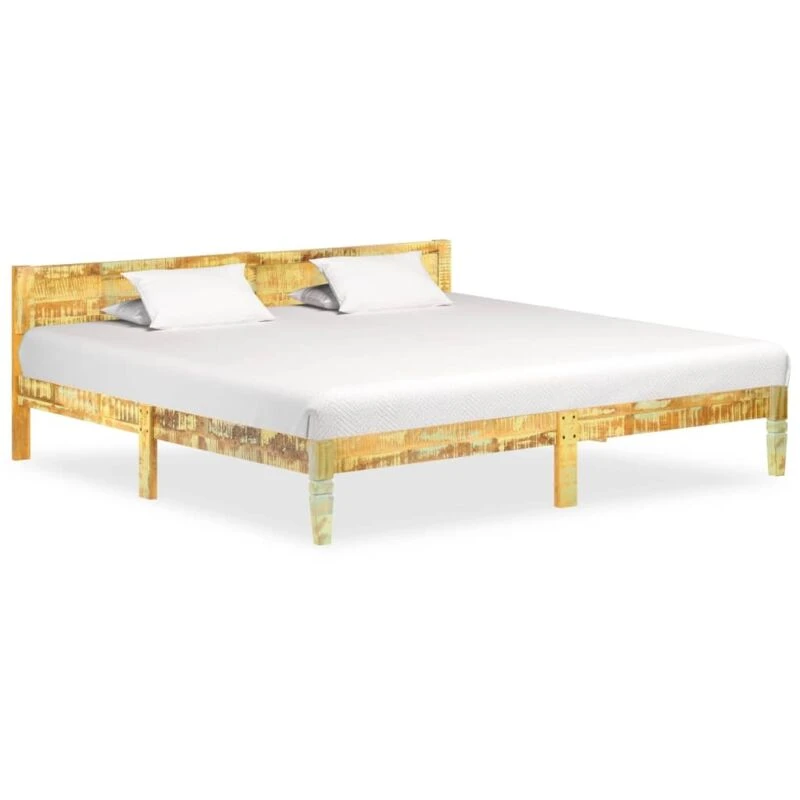 Image of VIDAXL Bed Frame without Mattress Solid Reclaimed Wood 200x200cm Vidaxl 8719883997377