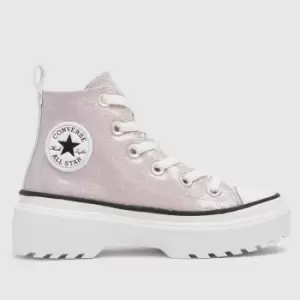 Image of Converse Lilac Ctas Lugged Lift Girls Junior Trainers
