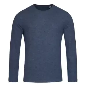 Image of Stedman Mens Stars Crew Neck Knitted Sweater (S) (Blue Melange)