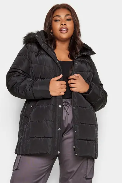 Image of Yours Puffer Jacket Black
