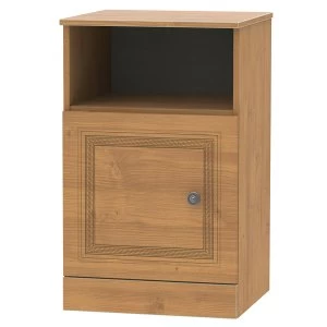 Image of Robert Dyas Loxley Ready Assembled 1-Door Bedside Table -Oak