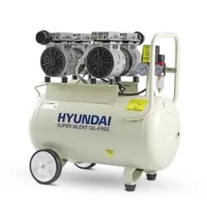 Image of Hyundai 50 Litre Air Compressor, 11CFM/100psi, Oil Free, Low Noise, Electric 2hp HY27550