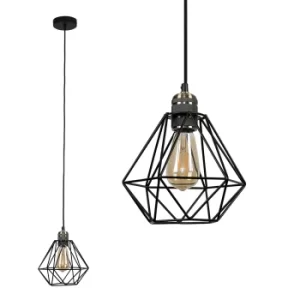 Image of Casco Brass Pendant with Black Diablo Shade