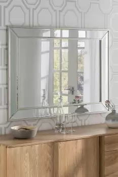 Image of Angled Wall Mirror Champagne 77x105cm