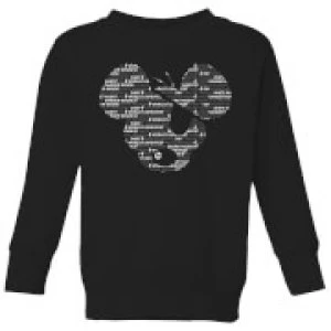 Image of Danger Mouse Word Face Kids Sweatshirt - Black - 9-10 Years