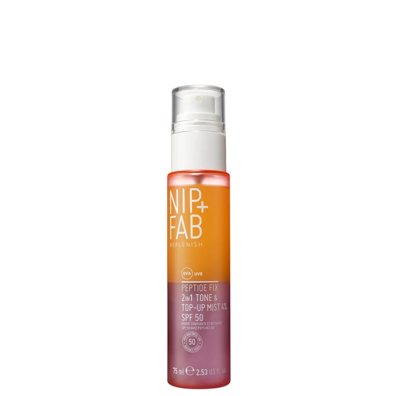 Image of NIP+FAB Peptide Fix 2-in-1 Tone & Top Up SPF50 Mist 4% 75ml
